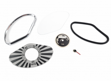 ZESTAW NAPRAWCZY LICZNIKA WFM OSA M50 M52 SREBRNY (CYFERBLAT, RAMKA, SZKŁO, USZCZELKA, WSKAZÓWKA)