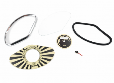 ZESTAW NAPRAWCZY LICZNIKA WFM OSA M50 M52 KREMOWY  (CYFERBLAT, RAMKA, SZKŁO, USZCZELKA, WSKAZÓWKA)