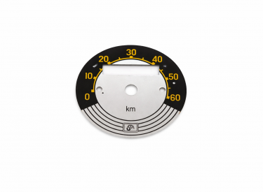 CYFERBLAT LICZNIKA RYŚ ŻAK KOMAR (FI 60) ŻÓŁTE CYFRY TYP2.