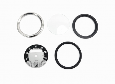 ZESTAW NAPRAWCZY LICZNIKA PRĘDKOŚCIOMIERZA RYŚ ŻAK KOMAR (FI 60) SZARY (CYFERBLAT RAMKA SZKŁO USZCZELKA)